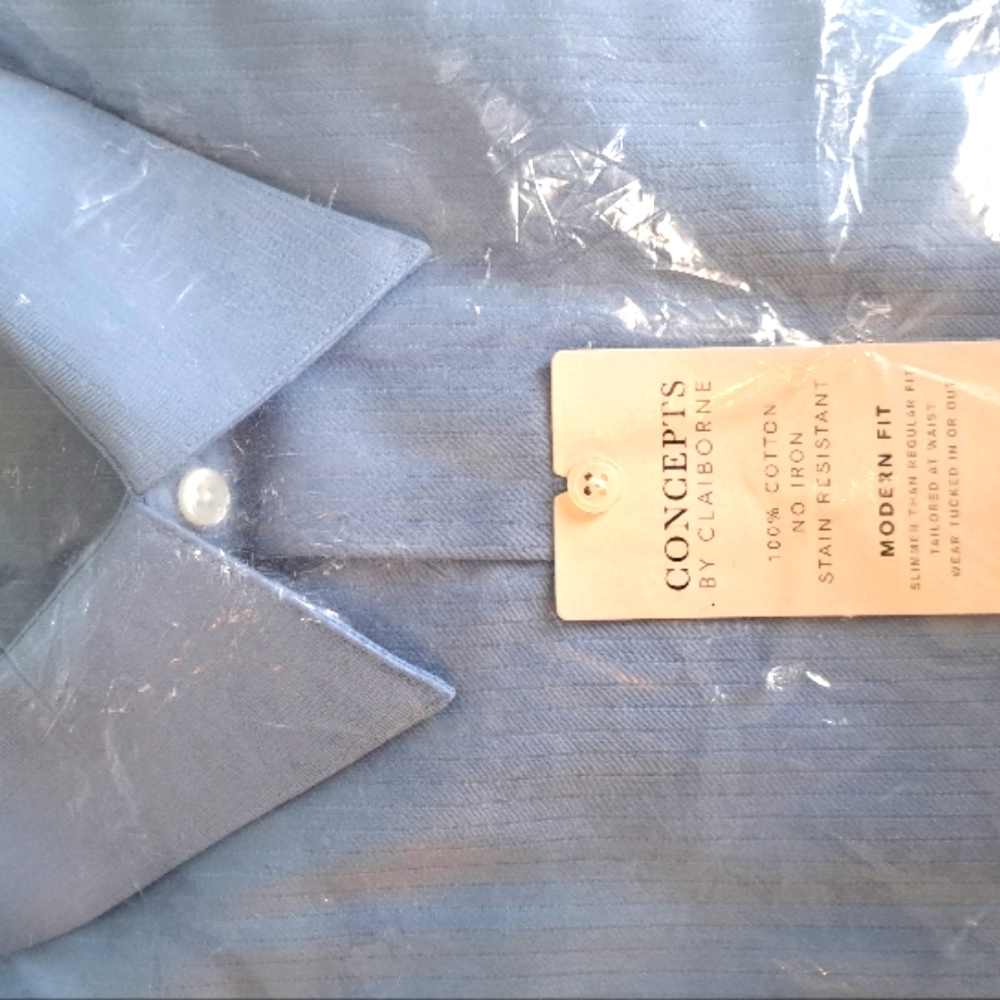 Concepts by Claiborne men's button down, long sleeve shirt, size 18 34/35.